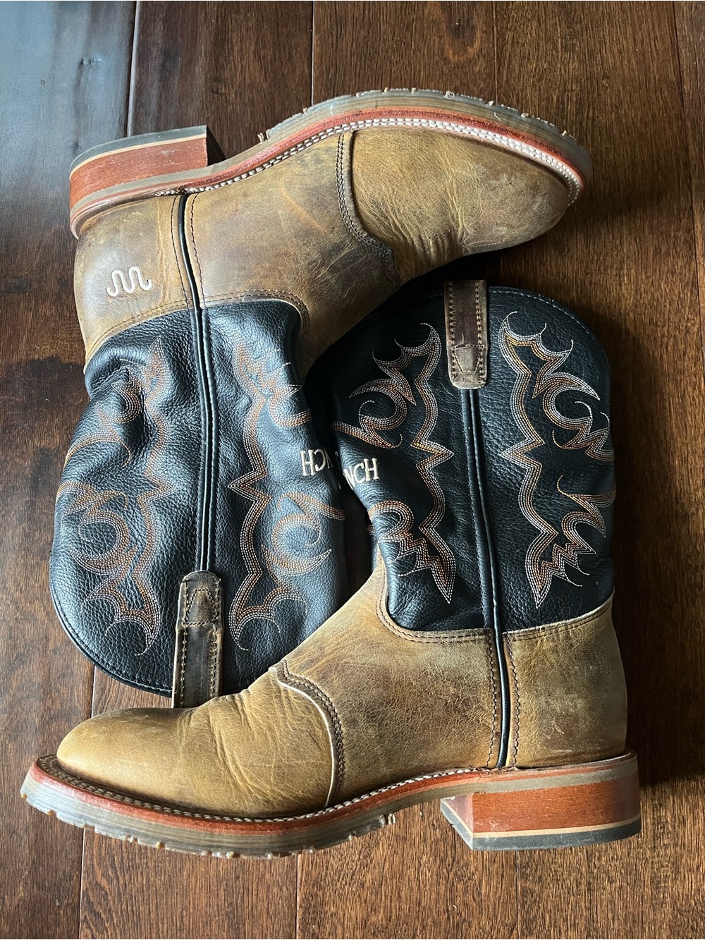 King Ranch Cowboy Western Boots Men Size 9D Style KR4466